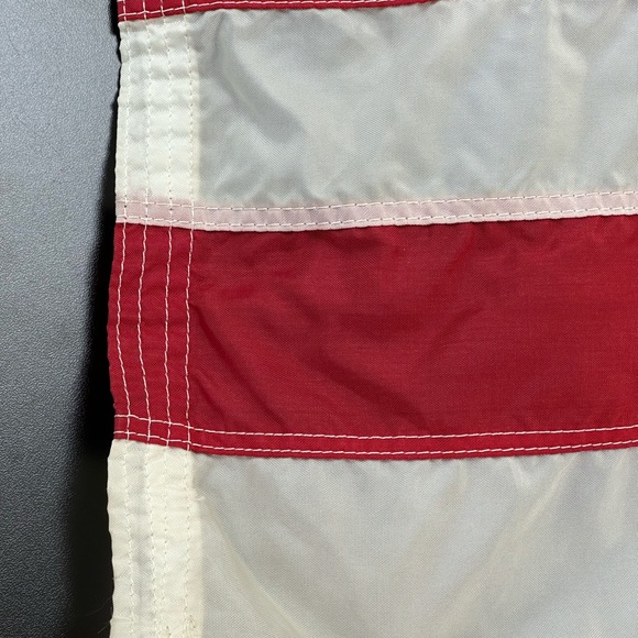 Vtg 1776 76 American USA Nylon Flag Grommets Embroidered Stars and Stripes - Picture 8 of 14